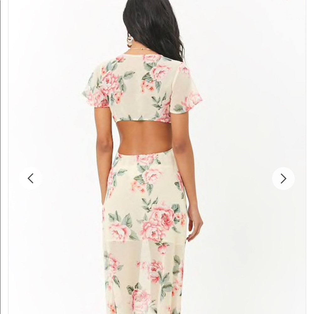 Forever 21 chiffon floral maxi dress